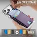 for Magsafe Wallet Magnetic Card Holder RFID Blocking, Strong Magnet Slim Wallet Stick on Phones and Cases for iPhone 17/16/15/14/13/12/ Pro/Max/Plus, Purple