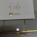 Malden International Designs 4x6 Gold Metal Hinged Floater Tabletop Picture Frame