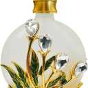 MEHOFOND 30ml Crystal Vintage Perfume Bottles Empty Glass Decorative Perfume Bottles Essential Oil Vial Scent Bottles Refillable Perfume Container Scent Bottles (Green)