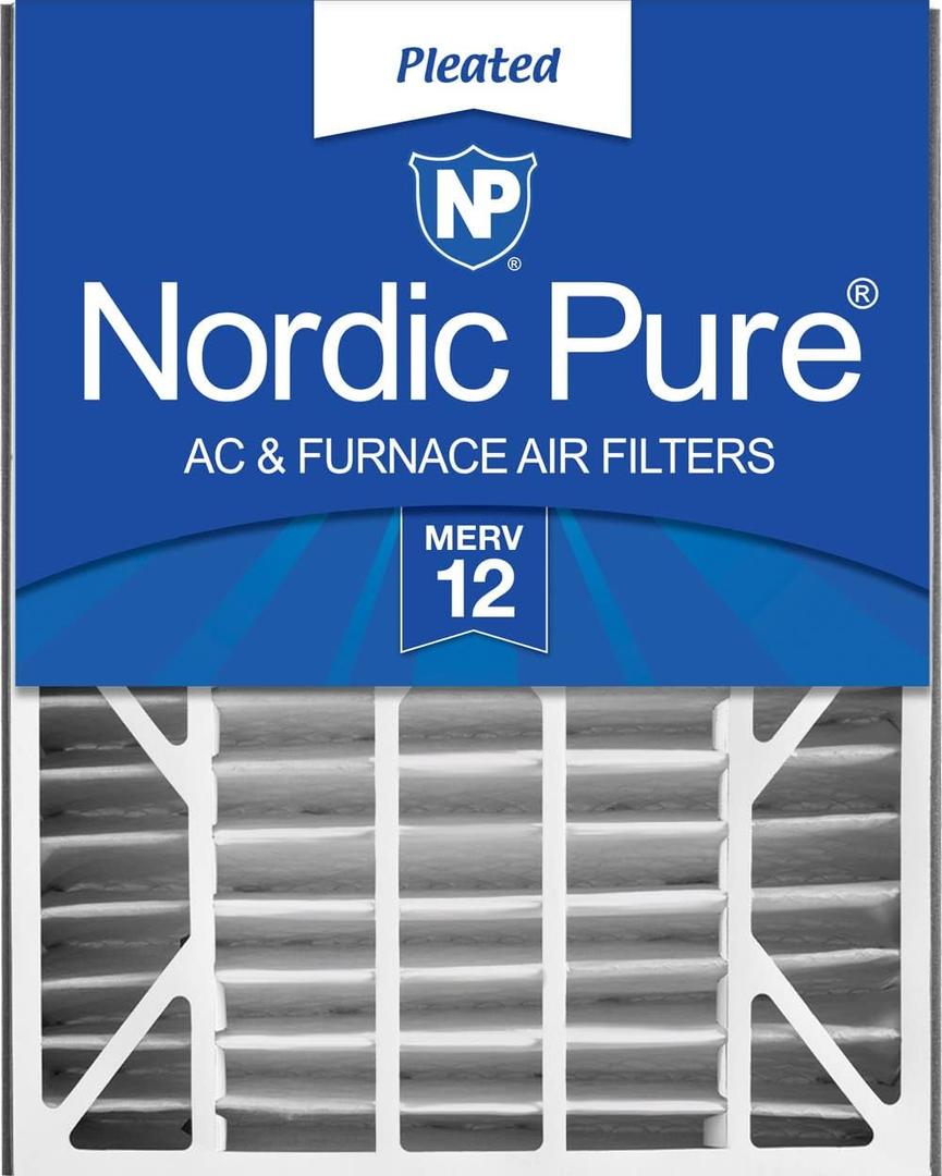 Nordic Pure 20x25x5 (19_3/4 x 24_1/4 x 4_7/8) Air Bear Replacement 259112-102 MERV 12 Air Filter 1 Pack (19.8" x 24.3" x 4.9")