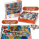 BenBen 1000 Piece Jigsaw Puzzle for Adults, Moroccan Pottery, Jigsaw Puzzle with Letters or Patterns on Back, Challenging Puzzle for Game Night