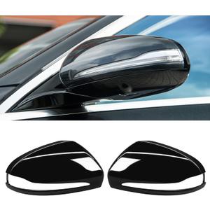 Jaronx Compatible with Mercedes Benz Mirror Cover Replacement C Class W205/E Class W213/S Class W222/GLC X253, Left Driver and Right Side Clip-on Rearview Mirror Caps for Mercedes (Glossy Black)
