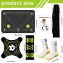 2F22E Soccer Training Mat for Kids & Youth, Non-Slip Silent Footwork Training Equipment with Soccer Bounce Trainer & Socks, Ball Mastery Skills Mat with Instructional Video for Indoor Practice