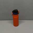 Insulated Water Bottle with Straw and Carry Loop,18 oz Stainless Steel Double Wall Vaccum Metal Water Flask with Leak-proof Lid,Orange