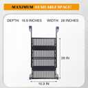 BreezeHug 1U Server Rack Shelf, 4-Post Adjustable Ventilated Rack Mount Tray, 19 Inch Universal Shelf with 28''-44" Adjustable Depth for Network Equipment Server Cabinet, Black, 28-34"