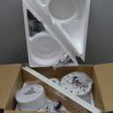 NKPU 56 Inch Ceiling Fans with Lights, Modern White Ceiling Fan with Light and Remote Control, 6 Double Sided Blades, 6 Speed Reversible Motor, Dimmable LED, Silent Timing, Indoor Outdoor Patio Use