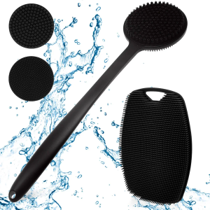 VWMYQ Back Scrubber for Shower, New Upgrade Multifunction Exfoliator Body Scrubber for Effective Shower Scrubber for Body, Ergonomic No-Slip Handle and Easier Product Foam Silicone （2 Pack）