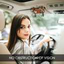 COOLYOUTH Sunglass Holder for Car Accessories Magnetic Leather Sunglasses Holder for Car Visor Double Position Clip,Brown, 1