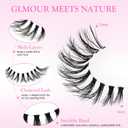 APCYUST Lashes Natural False Eyelashes 30 Pairs Cluster Inspired Cat Eye Lash Strips Medium Length Wispy Eyelash Pack Soft Everyday Look Lightweight Fake Pestañas Postizas for Beginners Daily Makeup