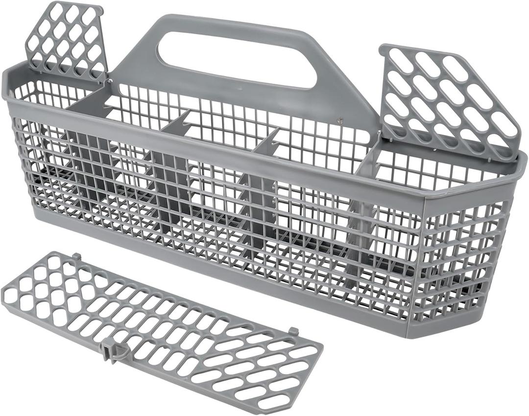 ForeverPRO WD28X10128 Dishwasher Silverware Basket Replacement - Durable Dishwasher Basket, Compatible with GE Dishwasher Silverware Basket - Flaps Open Design, 5 Spaces
