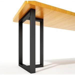 Luffioner Metal Table Legs Bench Legs,Table Legs Replacement Heavy Duty Square Tube Desk Legs Furniture Legs for Coffee Table, Dining Table,Side Table (28"X 17.7", T-Shape)