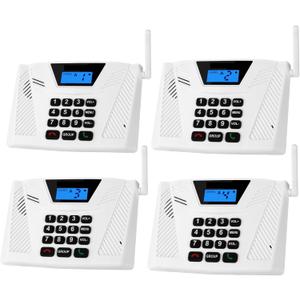 Intercoms Wireless for Home Upgraded, Hands Free Intercom 5300ft, Real-Time Two Way Intercoms for Home with Group Call, Full Duplex Wireless Intercom System for Business Office(4 Pack) (White)
