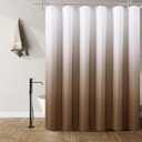 Naturoom Brown Shower Curtains Brown and White Curtains for Bathroom Ombre Waffle Curtain Tan Cloth Shower Drape Liner Taupe Earth Tone Bath Curtain Water Repellent  Brown, 72"W x 72"L (Pack of 1)
