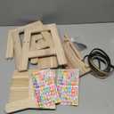 BABESIDE Baby Doll High Chair for 15-20 Inch Dolls, Wooden Baby Dolls Accessories Doll High Chair for Toddler Pretend Play Toys, Natural Wood Babydoll HighChair Toy