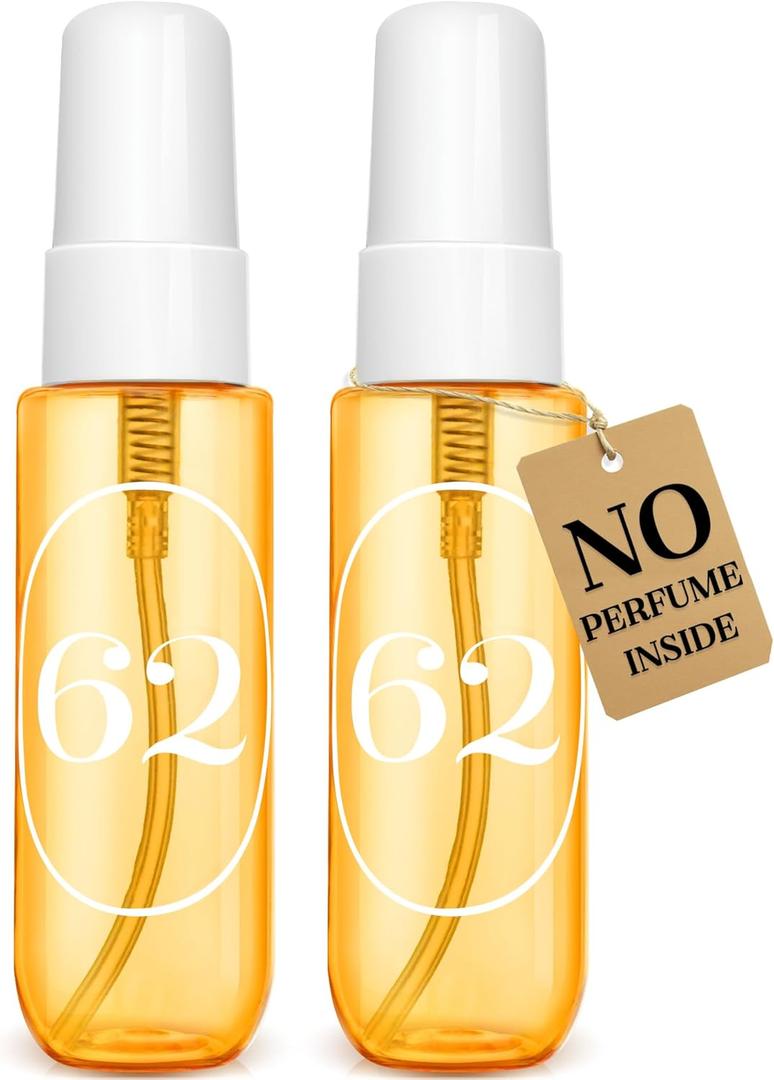 Travel Size Toiletry Bottles, Compatible with Sol de Janeiro 62 Perfume, TSA Approved Leak-Proof Empty Spray Bottle, Refillable Containers for 3 OZ & 8.1 OZ, Pack of 2, Only Bottles No Perfume