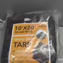 Winpull Tarp 10x20FT, 16 Mil Heavy Duty Large Tarps, Waterproof Tarp with Brass Grommets and Reinforced Edges, UV Resistant, Tear&Fade Resistant Poly Tarp for Outdoor Camping Pool Car Tent