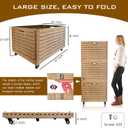 Collapsible Rolling Crate on Wheels, 440lbs Capacity Foldable Storage Bins Heavy Duty Plastic Furniture Moving Dolly Cart for Travel Shopping Luggage Office Use with Removable 360 Rotation Wheels
