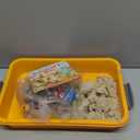 Klever Kits Construction Sensory Bin for Toddlers with Glow in The Dark Stones, Sandbox with Lid Castle Building kit, Preschool Learning Activities Gifts for Boys Girls Age 3+ by JOVA