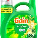 Gain Liquid Laundry Detergent, Freshness, Odor Defense, High Efficiency Washing Machine Liquid Laundry Soap, Original Scent, 132 fl oz, 100 Loads