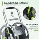 Garden Hose Reel Cart, Holds 75-150 Feet of 5/8-Inch Hose, Portable Hose Reel Cart With Wheels, Adjustable Handrail, Quick Hose Connector