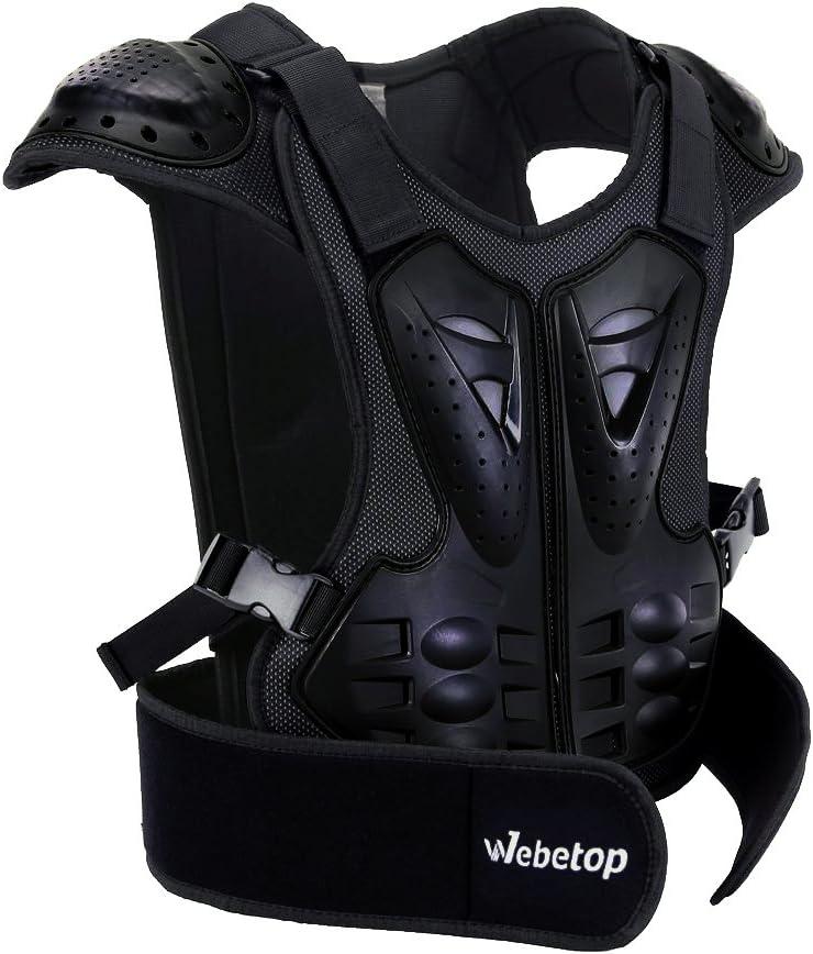 Webetop Adults Dirt Bike Body Chest Spine Protector Armor Vest for Skiing  M for height 5.4'-5.7'
