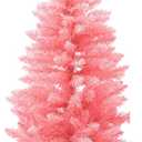 Mini Christmas Tree 3FT Artificial Desktop Xmas Tree for Holiday Decor 160 Branch Tips, Hot Pink