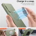 SURITCH for Samsung Galaxy S24 Ultra Phone Case, Magnetic Protective Cover with Camera Cover & Adjustable Metal Kickstand for Galaxy S24 Ultra (2024)-Sage Green