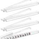 Clear Acrylic Mahjong Racks with Pushers, 4-Pack All-in-One Tile Rack and Pusher Set, Non-Slip American Mahjong Accessories for Modern Tiles, Transparent Gift-Ready for Adults & Family Game Night