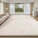 Sour Lemon Area Rugs 9x12 Living Room Bedroom, White Rug Large Carpet