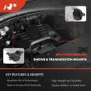 A-Premium 3PCS Engine Motor Mount and Transmission Mount Kit Compatible with Kia Sorento 2011-2013 & Hyundai Santa Fe 2010-2012, 2.4L 3.5L, FWD, Replace# 219302P000, 219302P200