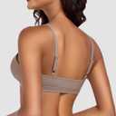 Werkiss Wireless Bralettes for Women No Underwire Bras Sexy V Neck Everyday Bra with Adjustable Straps (L)