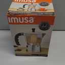 IMUSA 12-Cup Stovetop Espresso Maker, Cast Aluminum Coffee Maker, Cuban Coffee Brewer, Moka Pot Style, Portable Coffee Maker for Home, Camping, or Travel (Silver)