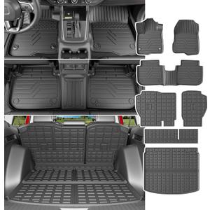 powoq Floor Liner Compatible with 2023-2025 Honda CRV Upper Deck Hybrid Trunk Mat Cargo Mat Trunk Liner Replacement for 23-25 CRV Accessories (Fit 23-25 Hybrid Upper Deck, Trunk+Backrest+Floor Mat)