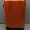 Coolife Luggage PC+ABS Hardshell Suitcase with TSA Lock, Spinner Carry On Lightweight ( Orange, S(20in_carry on))