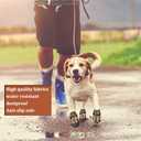 CovertSafe& Dog Boots for Dogs Non-Slip, Waterproof Dog Booties for Outdoor, Dog Shoes for Dogs 4Pcs with Rugged Sole Black-Brown, Size 4: （2.6''x2.1'')(L*W) for 31-40 lbs