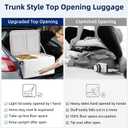 HanTrip 20"/28" Top Opening Luggage Sets 2 Piece Hard Shell Suitcase, White, Expandable 2-Piece Set