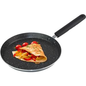 Crepe Pan, Dosa Pan, 8.7 inch Nonstick Crepe Pan, Dosa Tawa Tortilla Pan, Induction Compatible (black)
