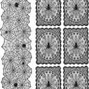 EZAKKA Halloween Table Runner with 4Pcs Placemat, Black Lace Spider Web Table Runners for Parties Gothic Spooky Home Decorations, 18 x 72 Inch