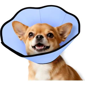 MIDOG Dog Cone Collar After Surgery, Soft Dog Cone Alternative to Stop Licking, Adjustable Elizabethan Recovery Cones for Dogs (XS, Blue)