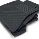 Custom-fit for 2019-2025 Ford Ranger Premium All-Weather Rubber Floor Mats and Liners Front and 2nd Row Heavy Duty Set (Black)
