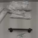 Alzassbg 10 Pack Matt Black Cabinet Pulls, 5 Inch(128mm) Hole Centers Cabinet Handles Kitchen Hardware Straight Bar for Cabinets and Drawer AL3505MB