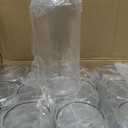 Nuogo 90 Pcs Plastic Cylinder Vases Tall Plastic Flower Vases for Centerpieces Hurricane Candle Holder for Home Wedding Office Party Formal Dinners Decorations (4''/6''/8'')