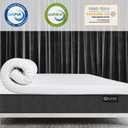 VALUXE 4 Inch Gel Memory Foam Mattress Topper Twin XL Size High Density Cooling Pad Pressure Relief Bed Topper (with Removable & Washable Bamboo Cover)