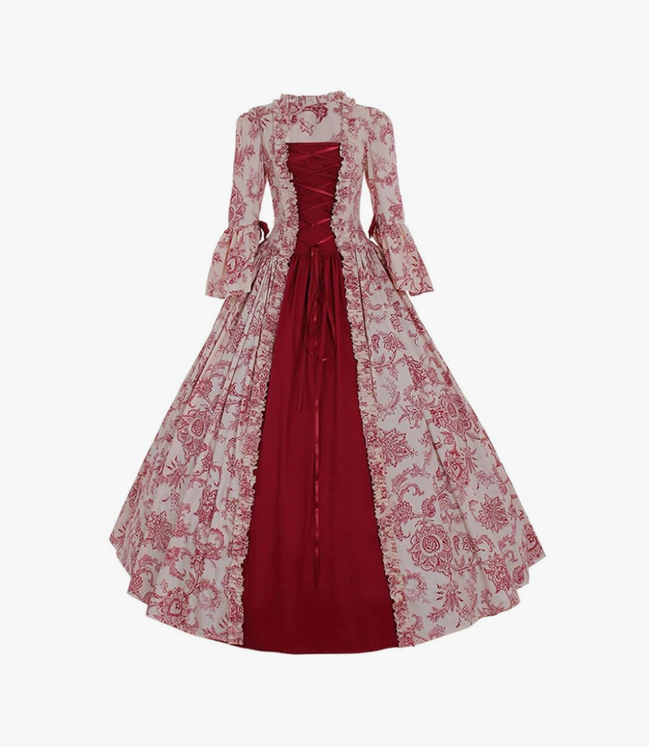 1791's lady Women's Victorian Rococo Dress Inspiration Maiden Costume, Size S