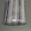 JSD 100% Cotton Queen Sheet Set, Neutral Blue Striped Bed Sheets, 300 Thread Count Sateen Weave, Deep Pocket Oeko-Tex Certified
