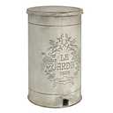 Retro Outdoor Trash Can with Lid 17L/4.5 Gallon Waste Container with Pedal Garbage Poop Bin Kitchen Waste Bins Touchless Bathroom Garbage Can Room Park Garden Decor