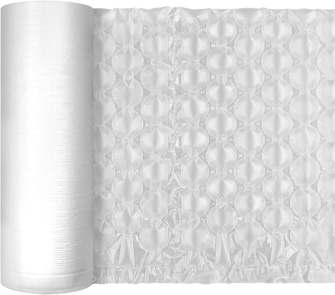 RHBLME 15.8 Inch Wide x 984 Feet Length Moving Bubble Shipping Wrap Roll, 300M Long Air Cushion Packing Inflatable Large Bubble Shipping Wrap for Moving Packing Mailing (Need Machine Inflate)