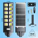 WERCHTAY Solar Street Lights Outdoor Waterproof, 15000LM 6500K Solar Flood Light Dusk to Dawn, Motion Sensor & Remote, Upgraded Metal Fixing Rod for Wind/Snow, Wall/Pole Mount (2 Pack), LARGE