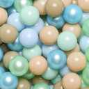 Realhaha Ball Pit Balls 50 100 200 500 Play Balls Plastic Balls for Baby Girls Toddlers Kids Play Tent Pool Playhouse Playpen Party Decoration (Green Blue)