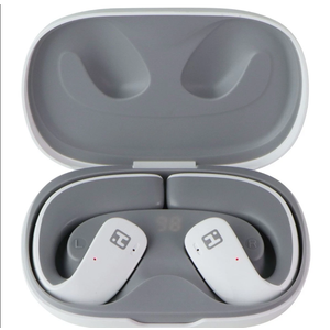 iHome XT-49 True Wireless Earbuds with Rechargeable Traveling Case, Bluetooth Earphones with Microphone and Touch Control, White